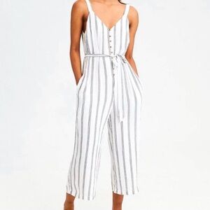 American Eagle Striped Jumpsuit